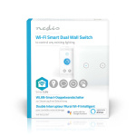 Nedis SmartLife Veggbryter | Dobbel | Wall Mount | 1000 W | Android™ / IOS | Glass | Hvit Nedis SmartLife Veggbryter | Dobbel | Wall Mount | 1000 W | Android™ / IOS | Glass | Hvit