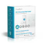 Nedis SmartLife Veggbryter | Dobbel | Wall Mount | 1000 W | Android™ / IOS | Glass | Hvit Nedis SmartLife Veggbryter | Dobbel | Wall Mount | 1000 W | Android™ / IOS | Glass | Hvit