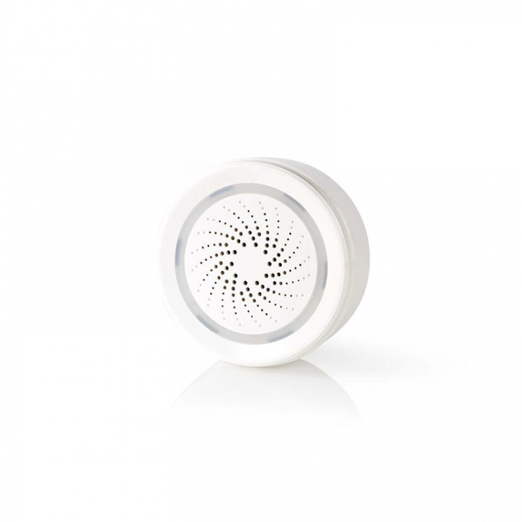 Nedis SmartLife Sirene | Nettstrøm drevet | 8 Lyder | 85 dB | Android™ / IOS | Hvit