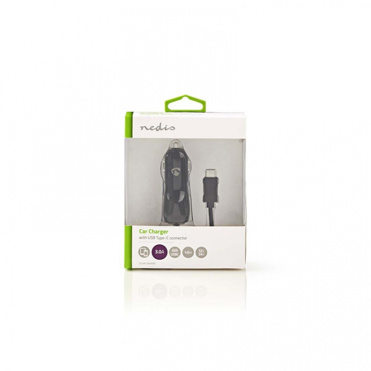 Nedis Billader | 15 W | 1x 3.0 A | Antall utganger: 1 | USB-C™ (Fast) Kabel | 1.00 m | Single Voltage Output Nedis Billader | 15 W | 1x 3.0 A | Antall utganger: 1 | USB-C™ (Fast) Kabel | 1.00 m | Single Voltage Output