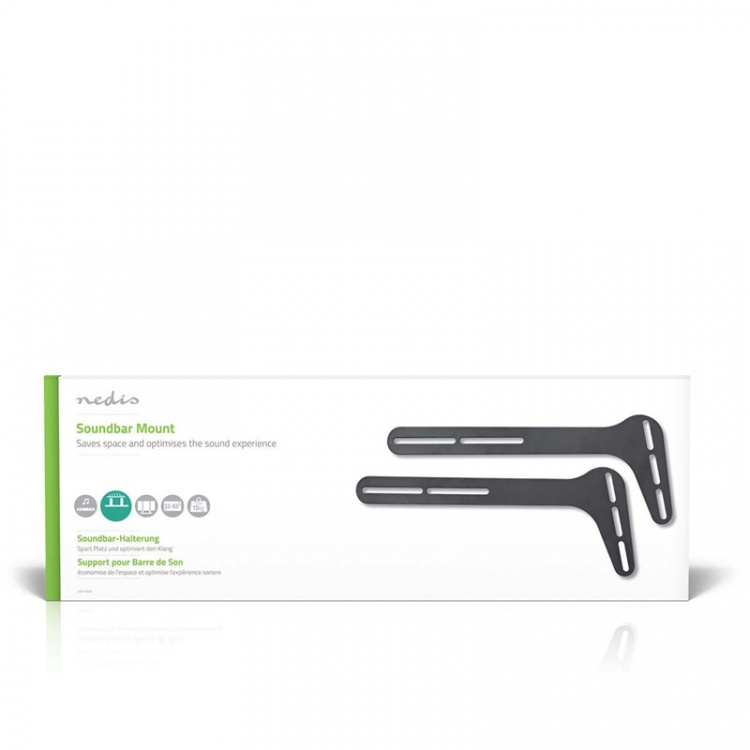 Nedis Soundbar Mount | Kompatibel med: Universell | Festet til TV-en | 15 kg | Fort | Stål | Sort Nedis Soundbar Mount | Kompatibel med: Universell | Festet til TV-en | 15 kg | Fort | Stål | Sort
