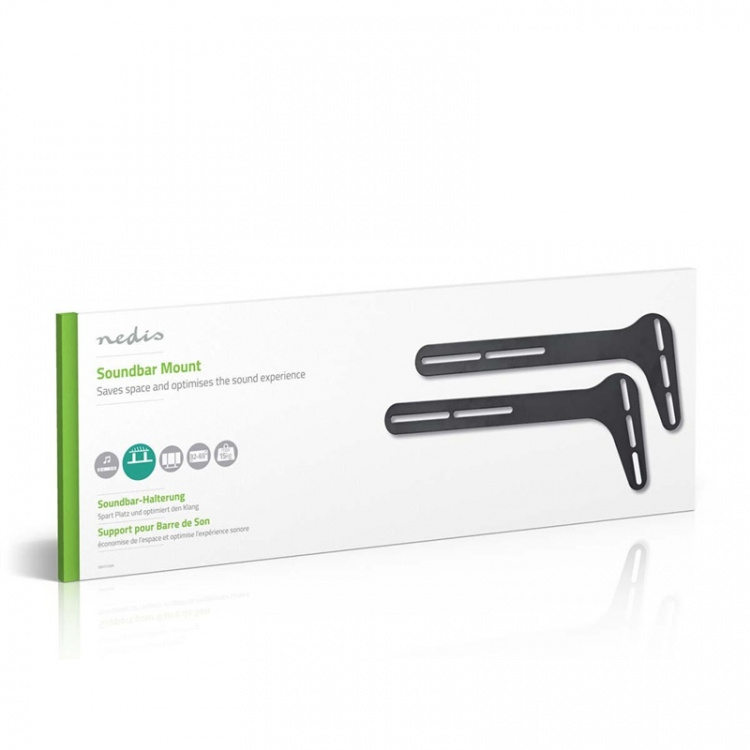 Nedis Soundbar Mount | Kompatibel med: Universell | Festet til TV-en | 15 kg | Fort | Stål | Sort Nedis Soundbar Mount | Kompatibel med: Universell | Festet til TV-en | 15 kg | Fort | Stål | Sort
