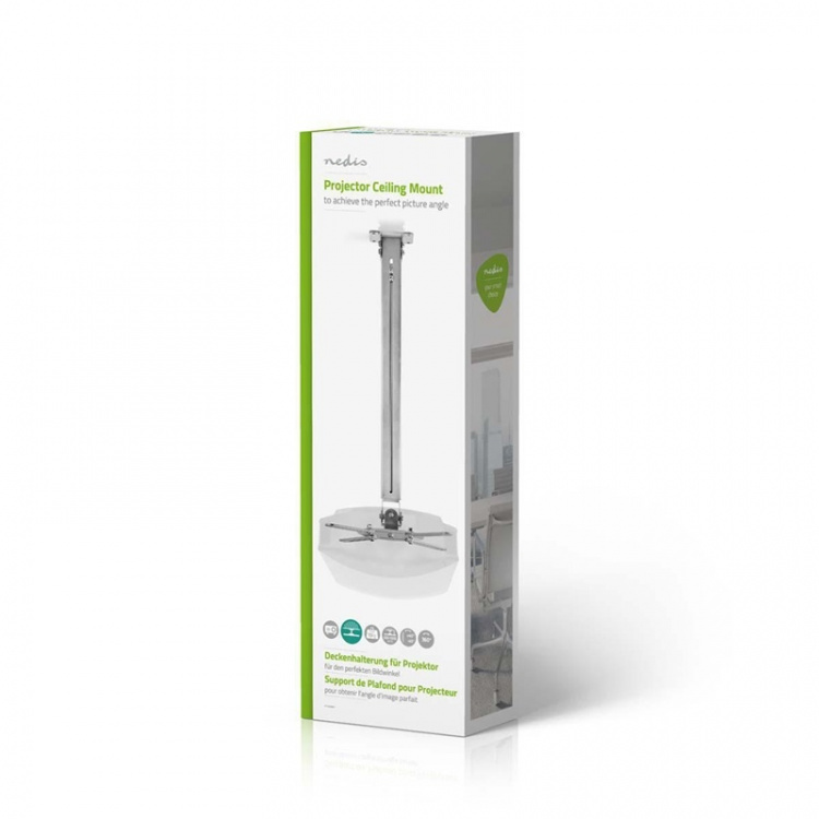 Nedis projektor Mount | Fullbevegelig | 10 kg | Roterbar | Tiltbar | Stål | Sølv