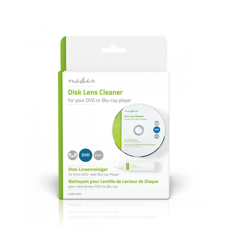 Nedis Disc Lens Cleaner | Rengjørings disc | 20 ml | BluRay spiller / DVD spiller