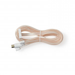 Nedis Coax Cable | IEC (Coax) Han | Open | Nikkel belagt | 50 Ohm | Unshielded | 1.90 m | Flatt | PVC | Hvit | Boks Nedis Coax Cable | IEC (Coax) Han | Open | Nikkel belagt | 50 Ohm | Unshielded | 1.90 m | Flatt | PVC | Hvit | Boks