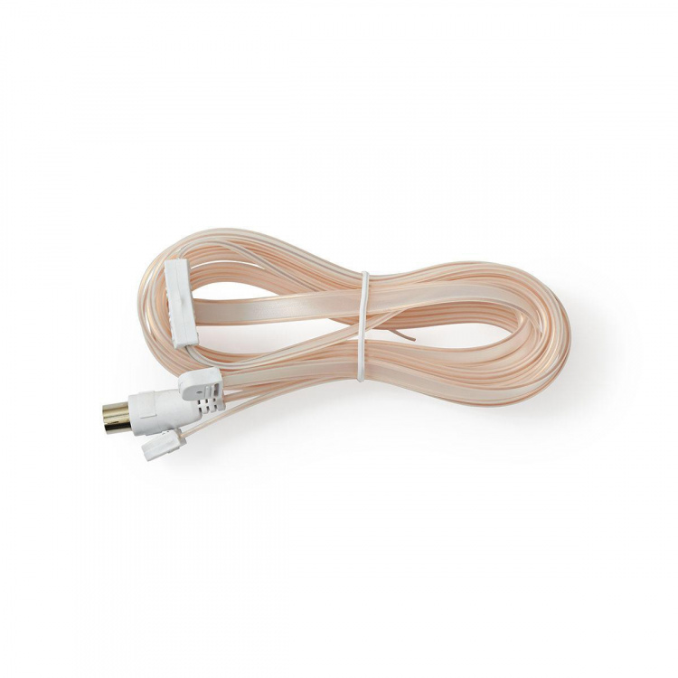 Nedis Coax Cable | IEC (Coax) Han | Open | Nikkel belagt | 50 Ohm | Unshielded | 1.90 m | Flatt | PVC | Hvit | Boks Nedis Coax Cable | IEC (Coax) Han | Open | Nikkel belagt | 50 Ohm | Unshielded | 1.90 m | Flatt | PVC | Hvit | Boks