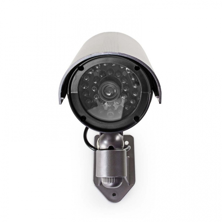 Nedis Dummy Security Camera | Kule | IP44 | Batteri drevet | Utendørs | Inkludert veggoppheng | Grå Nedis Dummy Security Camera | Kule | IP44 | Batteri drevet | Utendørs | Inkludert veggoppheng | Grå
