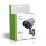 Nedis Dummy Security Camera | Kule | IP44 | Batteri drevet | Utendørs | Inkludert veggoppheng | Grå Nedis Dummy Security Camera | Kule | IP44 | Batteri drevet | Utendørs | Inkludert veggoppheng | Grå