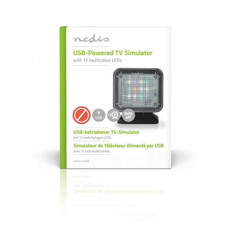 Nedis TV Simulator | USB-Strøm | Innendørs | Sort,Fyndvara