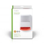 Nedis Dummy Security Siren | IP44 | Batteri drevet | Utendørs | Hvit / Oransje