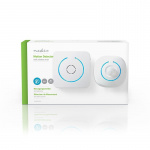 Nedis Bevegelsesdetektor Alarm | Batteri drevet | 6x AA/LR6 | 85 dB | Detektorrekkevidde: 6 m | Vegg | Blå / Hvit