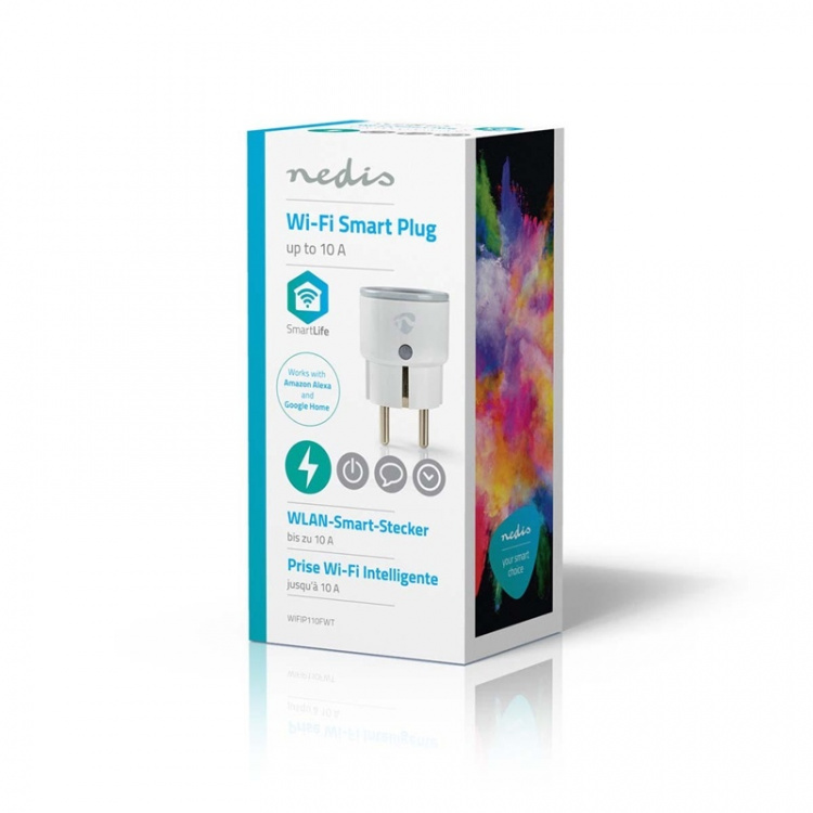 Nedis SmartLife Smart Plug | IP21 | Efektmåler | 2500 W | Jordet kontakt / Type F (CEE 7/7) | -10 - 40 °C | Android™ / IOS | Hvit | 1 stk Nedis SmartLife Smart Plug | IP21 | Efektmåler | 2500 W | Jordet kontakt / Type F (CEE 7/7) | -10 - 40 °C | Android™ / IOS | Hvit | 1 stk