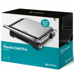 Champion Panini Grill Pro 2in1 med bordgrill 2000W PG300 rustfritt stål Champion Panini Grill Pro 2in1 med bordgrill 2000W PG300 rustfritt stål
