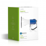 Nedis megafon | Maksimal rekkevidde: 1500 m | Maksimal volumkontroll: 120 dB | Avtagbar Mikrofon | Innebygd sirene | Skulderstropp | Blå / Hvit