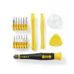 Nedis Phone/tablet repair set | 17-i-1 | PC / Smarttelefon / Tablett | Philips bits | Slissede biter | Pentalobe bits | Tri-wing bits Nedis Phone/tablet repair set | 17-i-1 | PC / Smarttelefon / Tablett | Philips bits | Slissede biter | Pentalobe bits | Tri-wing bits