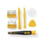 Nedis Phone/tablet repair set | 17-i-1 | PC / Smarttelefon / Tablett | Philips bits | Slissede biter | Pentalobe bits | Tri-wing bits Nedis Phone/tablet repair set | 17-i-1 | PC / Smarttelefon / Tablett | Philips bits | Slissede biter | Pentalobe bits | Tri-wing bits