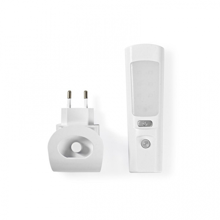 Nedis Orientering LED lys og lommelykt | Nettstrøm drevet | 220 - 240 V AC 50 Hz | 1.30 W | Oppladningsbar | Nominell lysfluks: 37 lm | Lysrekkevidde: 3 m | Strålevinkel: 71 ° | LED fakkel