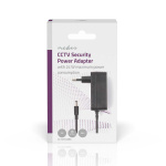 Nedis CCTV Power Adapter | 2.0 A | 12 V DC | 5.5 x 2.1 mm Han | Hann | 1.50 m | Sort