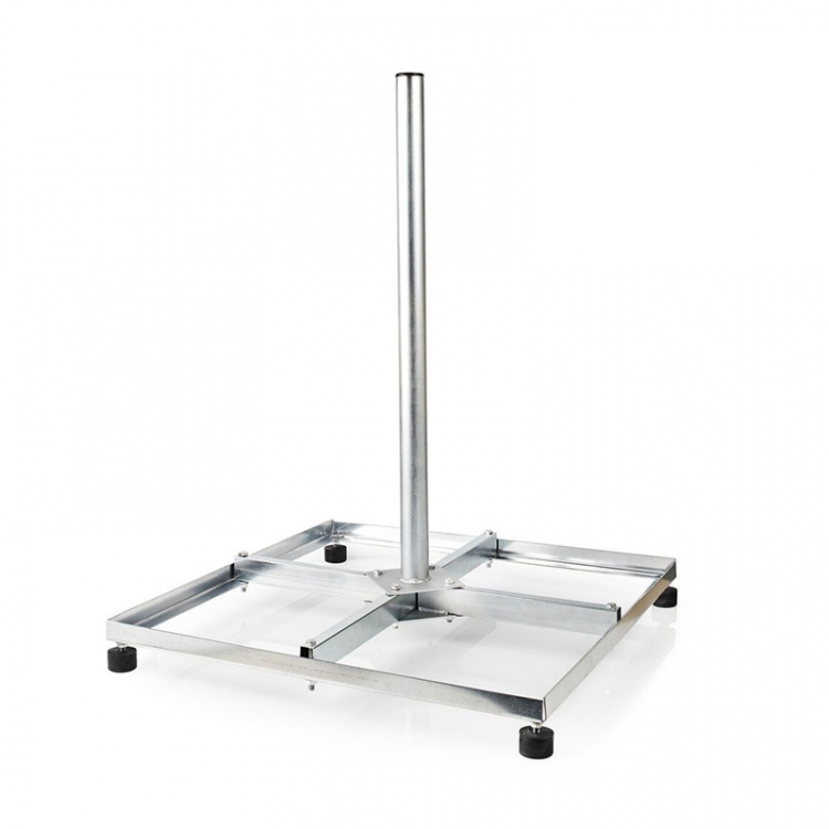 Nedis Satellitt Balkong Stand | mast lengde: 0.75 m | Maksimum oppvaskstørrelse: 90.0 cm | Bunnplatens størrelse: 4 x 30 x 30 cm | Stål | Sølv