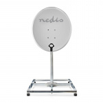 Nedis Satellitt Balkong Stand | mast lengde: 0.75 m | Maksimum oppvaskstørrelse: 90.0 cm | Bunnplatens størrelse: 4 x 30 x 30 cm | Stål | Sølv