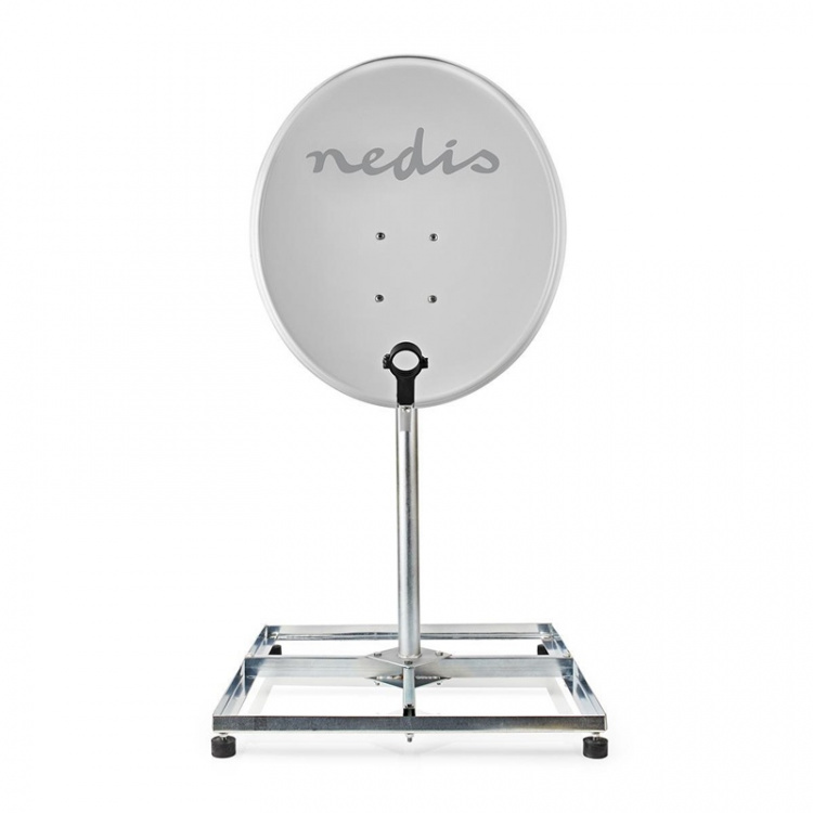 Nedis Satellitt Balkong Stand | mast lengde: 0.75 m | Maksimum oppvaskstørrelse: 90.0 cm | Bunnplatens størrelse: 4 x 30 x 30 cm | Stål | Sølv