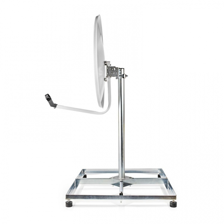 Nedis Satellitt Balkong Stand | mast lengde: 0.75 m | Maksimum oppvaskstørrelse: 90.0 cm | Bunnplatens størrelse: 4 x 30 x 30 cm | Stål | Sølv