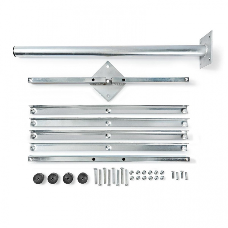 Nedis Satellitt Balkong Stand | mast lengde: 0.75 m | Maksimum oppvaskstørrelse: 90.0 cm | Bunnplatens størrelse: 4 x 30 x 30 cm | Stål | Sølv