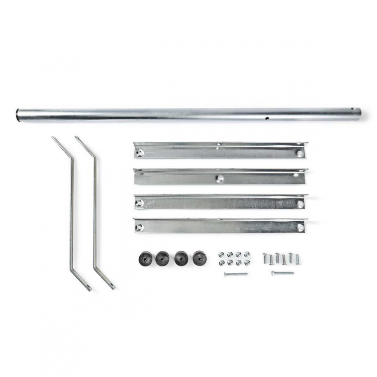 Nedis Satellitt Balkong Stand | mast lengde: 1.00 m | Maksimum oppvaskstørrelse: 90.0 cm | Bunnplatens størrelse: 1 x 50 x 50 cm | Stål | Sølv