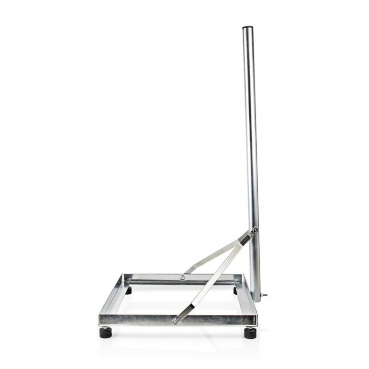 Nedis Satellitt Balkong Stand | mast lengde: 1.00 m | Maksimum oppvaskstørrelse: 90.0 cm | Bunnplatens størrelse: 1 x 50 x 50 cm | Stål | Sølv