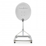 Nedis Satellitt Balkong Stand | mast lengde: 1.00 m | Maksimum oppvaskstørrelse: 90.0 cm | Bunnplatens størrelse: 1 x 50 x 50 cm | Stål | Sølv