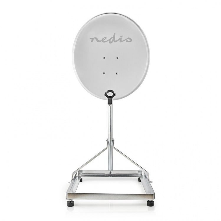 Nedis Satellitt Balkong Stand | mast lengde: 1.00 m | Maksimum oppvaskstørrelse: 90.0 cm | Bunnplatens størrelse: 1 x 50 x 50 cm | Stål | Sølv