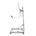 Nedis Satellitt Balkong Stand | mast lengde: 1.00 m | Maksimum oppvaskstørrelse: 90.0 cm | Bunnplatens størrelse: 1 x 50 x 50 cm | Stål | Sølv