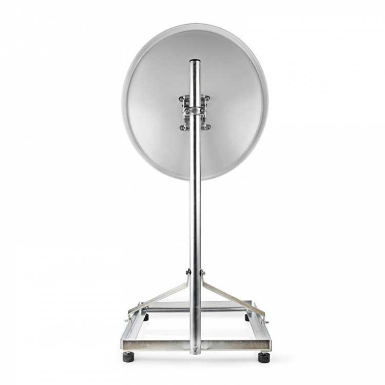 Nedis Satellitt Balkong Stand | mast lengde: 1.00 m | Maksimum oppvaskstørrelse: 90.0 cm | Bunnplatens størrelse: 1 x 50 x 50 cm | Stål | Sølv