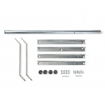 Nedis Satellitt Balkong Stand | mast lengde: 1.00 m | Maksimum oppvaskstørrelse: 90.0 cm | Bunnplatens størrelse: 1 x 50 x 50 cm | Stål | Sølv