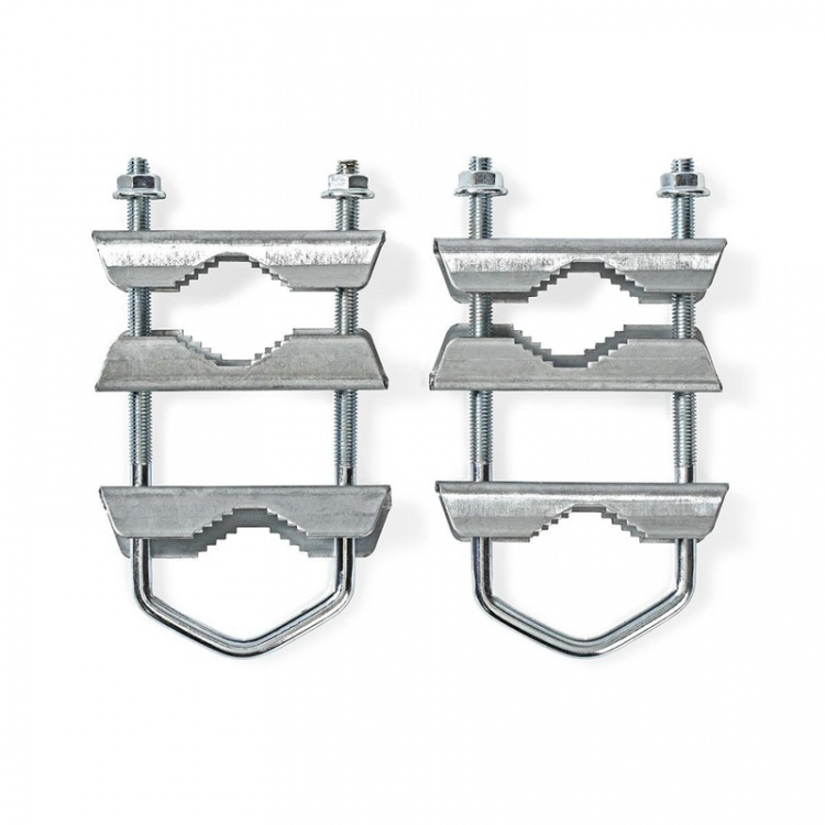 Nedis Satellitt Mast Clamp | Diameter rekkevidde: 40 - 60 mm | Stål | Sølv