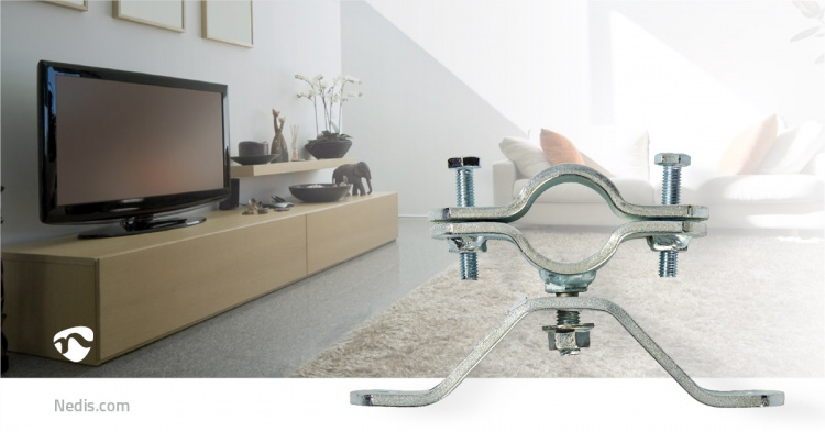 Nedis Satellitt Mast Clamp | Diameter rekkevidde: 38 - 40 mm | Stål | Sølv Nedis Satellitt Mast Clamp | Diameter rekkevidde: 38 - 40 mm | Stål | Sølv