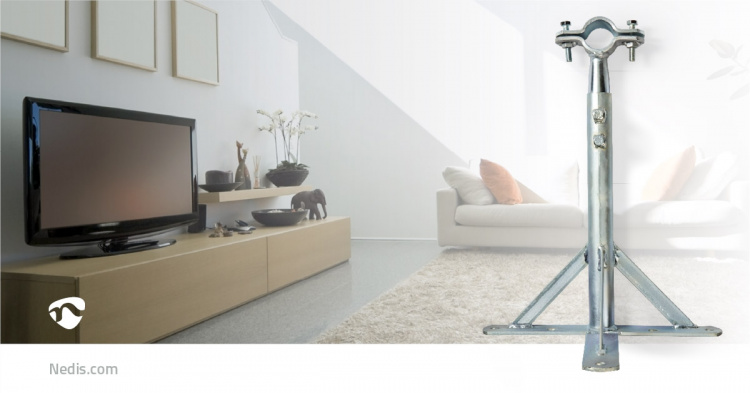 Nedis Satellitt-veggfeste | Minimum vegg avstand: 350 mm | Maksimum vegg avstand: 660 mm | Avstand til vegg: 0.00 mm | Diameterklemme: 32 - 42 mm | Stål | Sølv Nedis Satellitt-veggfeste | Minimum vegg avstand: 350 mm | Maksimum vegg avstand: 660 mm | Avstand til vegg: 0.00 mm | Diameterklemme: 32 - 42 mm | Stål | Sølv