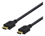 DELTACO Høyhastighets HDMI-kabel, 5 m, Ethernet, 4K UHD, svart