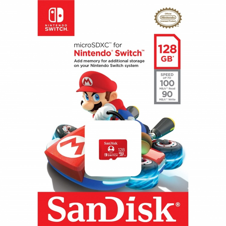 SANDISK MicroSDXC Nintendo Switch 128GB UHS-I,100/90 SANDISK MicroSDXC Nintendo Switch 128GB UHS-I,100/90