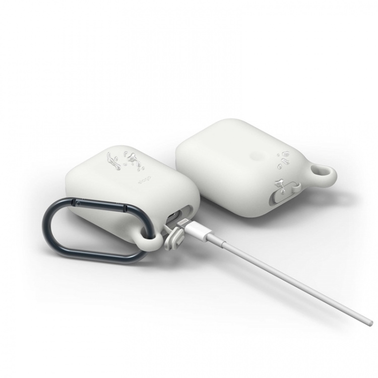 Elago Etui for Airpod Vanntett med Hengekrok Hvit