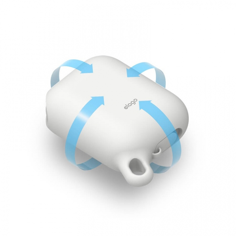 Elago Etui for Airpod Vanntett med Hengekrok Hvit
