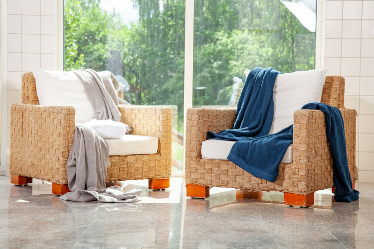 Kosta Linnewäfveri Frotté bomull/lin marineblå 50x70 cm Kosta Linnewäfveri Frotté bomull/lin marineblå 50x70 cm