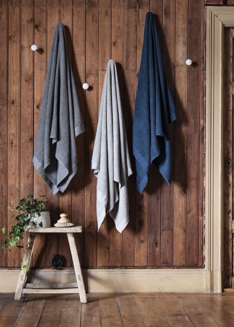 Kosta Linnewäfveri Frotté bomull/lin mørkegrå 50x70 cm Kosta Linnewäfveri Frotté bomull/lin mørkegrå 50x70 cm