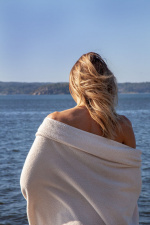 Kosta Linnewäfveri Frotté bomull/lin Sand 70x130 cm