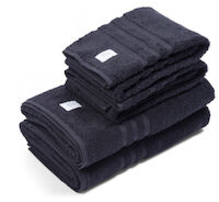 Kosta Linnewäfveri Håndkle Svart 90x150cm Kosta Linnewäfveri Håndkle Svart 90x150cm