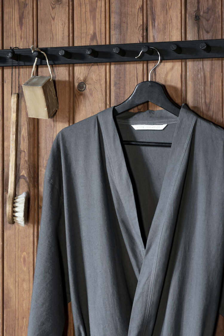 Kosta Linnewäfveri Spa-kappe, Mørkegrå, S/M