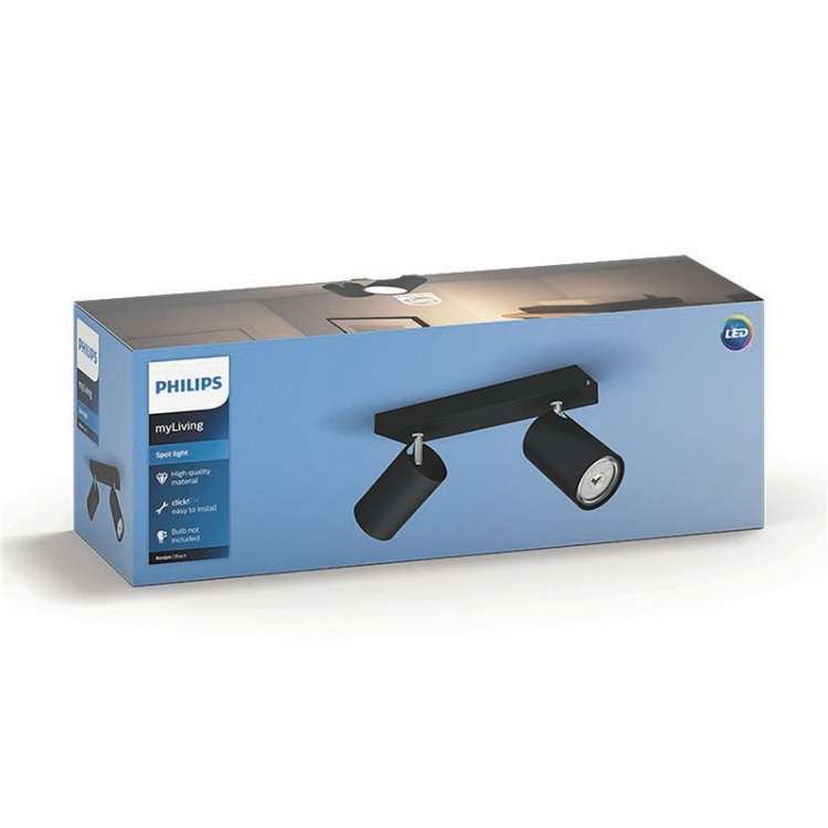 Philips myLiving Kosipo 2 Spotlight svart