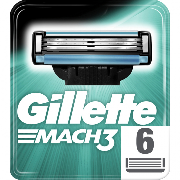 Gillette Barberblad Mach3 Base 6 stk