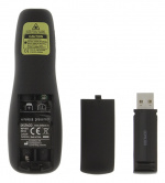 DELTACO trådløs presentatør med laserpeker, opptil 15 m, svart DELTACO trådløs presentatør med laserpeker, opptil 15 m, svart