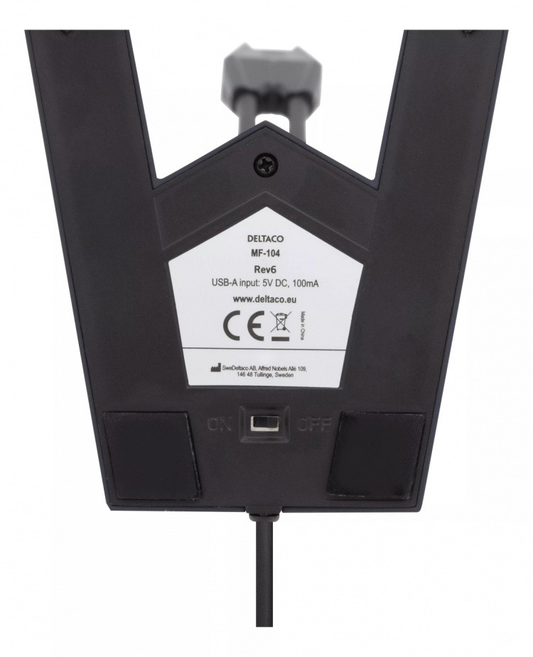 DELTACO USB-bordmikrofon, frekvensområde 100 Hz - 1 kHz DELTACO USB-bordmikrofon, frekvensområde 100 Hz - 1 kHz